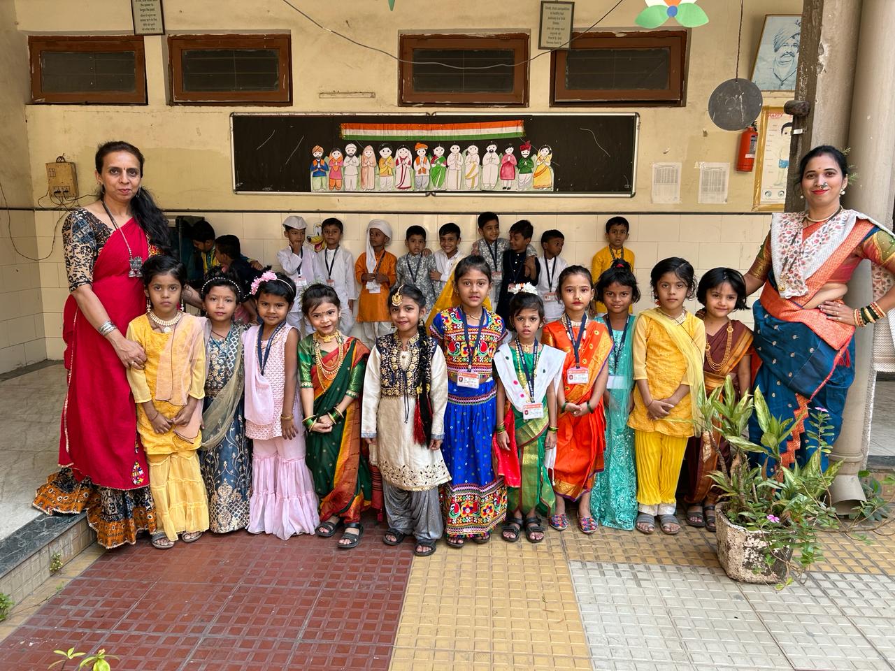 Teachers with students