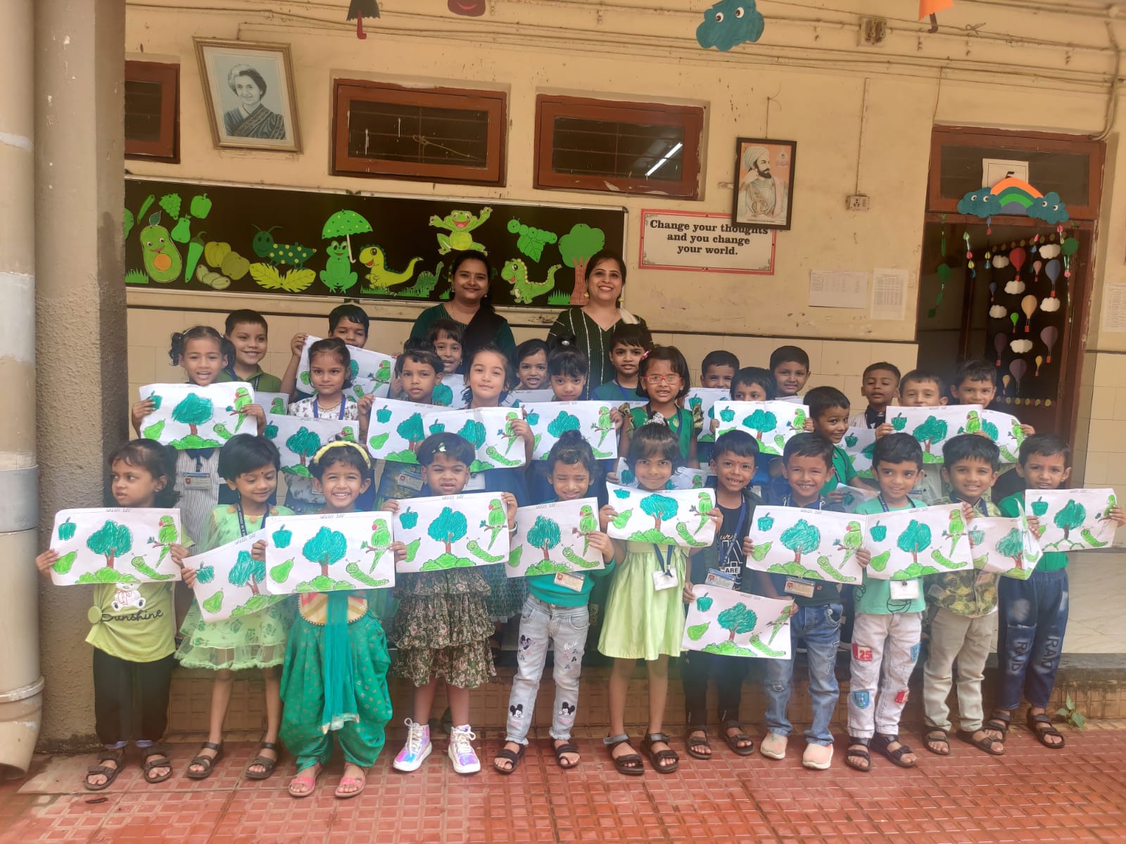 School building illustration